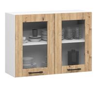 Akord Meuble haut de cuisine vitrine - Blanc mat