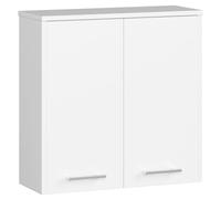 AKORD Meuble Haut WC Suspendu | Fin L60 | 2 Portes | Etagere Murale | Commode Salle de Bain | Armoire | Rangement | Toilette Mural | Placard Cuisine | L60 x H60 x P22,5 cm | Poids 18 kg | Blanc