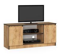 AKORD Meuble TV K-120 | Classique Meuble Télé | Banc TV | Moderne Meuble Television | H55 x L120 x P40 cm, Poids 30 kg | Chêne Artisanal