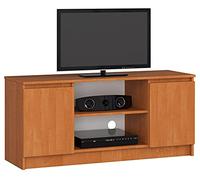 AKORD Meuble TV K-120 | Classique Meuble Télé | Banc TV | Moderne Meuble Television | H55 x L120 x P40 cm, Poids 30 kg | Couleur: Aulne