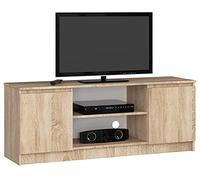 AKORD Meuble TV K-140 | Classique Meuble Télé | Banc Tele | Moderne Mauble Television | H55 x L120 x P40 cm, Poids 30 kg | Couleur: Chêne de Sonoma