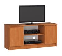 AKORD Meuble TV pour salon Aulne 120 cm (2) portes couleur Aulne mat 2 étagères - 120x40x55 cm