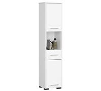 AKORD Meubles de Salle de Bain Haut | 2 Etagères avec Portes 1 Tiroir | L30 x H140 x P30 cm Poids 25 kg | Meuble Colonne Salle de Bains Rangements | sur Pied ou Mural Commode