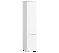 AKORD Meubles de Salle de Bain Haut | 2 Portes (Haut et Bas) | L30 x H140 x P30 cm Poids 25 kg | Meuble Colonne Salle de Bains Rangements | sur Pied ou Mural Commode