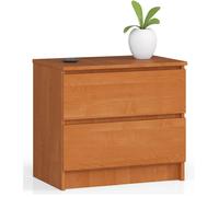 Akord Table de chevet 2 tiroirs - Bois