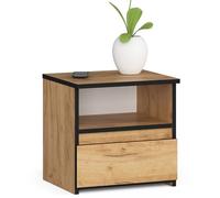 AKORD Table de chevet avec tiroir - Commode de chevet, Armoire de chambre à coucher - L 40 x H 40 x P 35 cm - Chêne artisanal