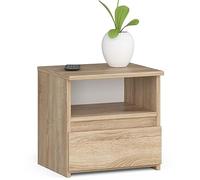 AKORD Table de Chevet avec tiroir - Commode de Chevet, Table de Chevet - Armoire de Chambre à Coucher - l 40 x H 40 x P 35 cm - Couleur Chêne Sonoma