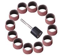 Akozon 100pcs Kit de Manchons Abrasifs Tambour De Ponçage, Tambours de Papier Verre de Ponçage Manchons Mandrel Woodworking Craft Kit de Polissage(600 Grit)