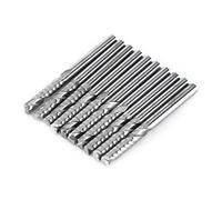 Akozon 10pcs Unique FlûTe Fraise en Bout CNC Outil Bits DiamèTre 3.175mm Longueur du Bord de Coupe 22mm Fraise CNC