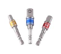 Akozon 3Pcs Adaptateurs Porte Douilles sur Perceuse/Visseuse à Choc Adaptateur 1/4" hexagonale Tournevis Driver Socket