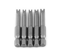 Akozon 5 pièces embouts de tournevis embout en forme de U en acier allié 50 mm longueur 1/4 "embouts de tournevis magnétiques en forme de U à tige hexagonale ensemble