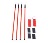 Akozon Barrière Poteau Kit, 10 Pieds Longueur | Fermetures éclair autocollantes solides, feuille d\'étanchéité, rangement facile, poteaux légers, utilisation polyvalente.