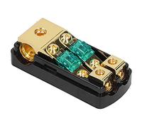 Akozon Bloc de Distribution D'énergie 2 Sorties 0/4 AWG vers 4/8 AWG | Couvercle transparent, pour voiture camion bateau RV, connexion terminale sécurisée, conception du boîtier
