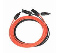 Akozon Câble d'extension de Panneau Solaire 10 AWG, Paire Noire et Rouge de 20 Pieds avec Connecteurs Mâles Femelles pour Systèmes PV Extérieurs, Fil Résistant aux Intempéries (Noir et Rouge)