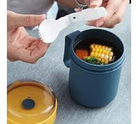 Akozon Gobelet Isotherme Portable 500ML avec Couvercle et Cuillère pour | Récipient à soupe isolé compact en PP, pot alimentaire thermique pour le déjeuner au travail ou à l\'école
