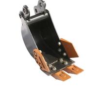 Akozon Godet de Pelle 7,87 Pouces Acier Allié pour Machines jusqu'à 2 | alloy steel construction with teeth, fits small excavators up to 2 tons, ideal for utility installation and narrow ditch