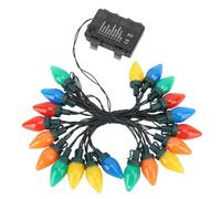 Akozon Guirlande lumineuse de Noël C9 LED, 5 m, 20 LED en forme de fraise, pour intérieur et extérieur, terrasse, décoration de fête de mariage