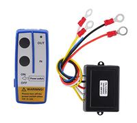Akozon Kit de Télécommande de Treuil sans Fil Universel 12V 24V (BLUE) | Récepteur 434 MHz, Portée de 75 Pieds, Batterie au Lithium 12 V 23A, Camion ATV SUV, Interrupteur Latéral, Surveillance du