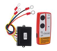 Akozon Kit de Télécommande de Treuil sans Fil Universel 12V 24V (rouge) | Récepteur 434 MHz, Portée de 75 Pieds, Batterie au Lithium 12 V 23A, Camion ATV SUV, Interrupteur Latéral, Surveillance du