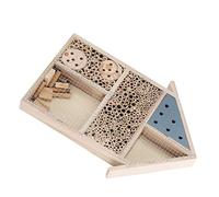 Akozon Maison d'abeille en Bois pour Jardin, Abri d'hôtel en Bois avec Tunnels Tubulaires pour Abeilles Maçonnes, Abeilles Solitaires et Nichoir de Décoration Extérieure Bénéfique