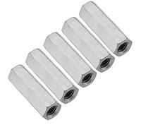 Akozon Nuts Standoff Long Rod Nut Hex Hexagonal Sleeve Threaded Fasteners 5pcs(M12*50 Opposite side 15)
