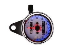 Akozon Odomètre 1pc Universel Moto Compteur Vitesse Indicateur Jauge Double Affichage Numérique KM/H(argent)