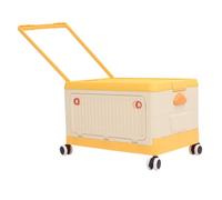 Akozon Organisateur de Rangement pour Ornements Roulants avec Couvercle et Roulettes - Bac de Rangement Polyvalent pour Blocs, Livres et Plus - Idéal pour la Salle de Jeux - Design Peu Encombrant