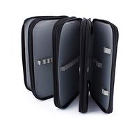Akozon Oxford Tissu Anti-Chute, Fournitures de Bureau Anti-Automne 72 Insertion de Crayons Multicouches de Grande capacité Sac à Enclos Multicouche Pouche Cosmétique BlackRed Face Black Black