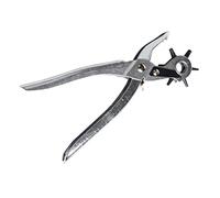 Akozon Perforateur de Ceinture en Cuir 6 Tailles Outil en Acier à Ressort | Diamètres de poinçon de 2 à 4,5 mm, pour ceintures et sangles, travail du cuir artisanal, construction en acier à ressort