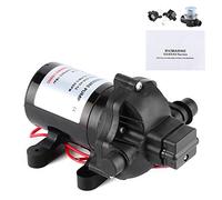 Akozon Pompe à Eau à Membrane 12 V, 3,0 Gpm, 45 Psi, Auto-amorçante | Diaphragme en Santoprene, Vanne EPDM, Systèmes Marins et RV, Filetage Externe 1/2 Po, Commande par Pressostat