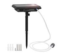 Akozon Pompe Solaire pour Poissons 5.5V 1.5W, Rechargeable avec Pierre à Bulles, Oxygénateur d'étang Extérieur, Circulation d'aquarium, Jardin Paysage