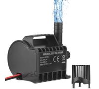 Akozon Pompe Submersible 12 V 500 L/H avec Pompe électrique de 4,9 Pieds pour Poissons, Aquarium, étang, Fontaine, Boisson pour Animaux Domestiques, Petite Portable avec Base à Ventouse (QR75E)