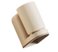 Akozon Porte-Brosse à Dents Mural Beige - Support de Rangement de Salle de Bain Suspendu à Trou pour Brosses à Dents et Tasses, ABS Multifonctionnel pour Dortoir d'hôtel à Domicile (Beige)