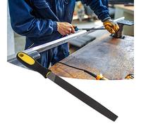 Akozon Râpe à Lime Demi-ronde de 8 Pouces avec Poignée - Outil d'affûtage en Acier au Carbone T12 pour le Travail du Métal, Poignée Ergonomique Antidérapante, Conception de Dents Centrales pour le