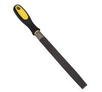 Akozon Râpe à Lime Demi-ronde de 8 Pouces avec Poignée - Outil d'affûtage en Acier au Carbone T12 pour le Travail du Métal, Poignée Ergonomique Antidérapante, Conception de Dents Centrales pour le