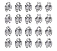 Akozon Serre-câble en Acier Inoxydable 304, 20 Pièces, M8, Verrouillage à Clip pour Câbles de Gréement, Systèmes de Garde-corps, Bannières, Attaches de Drapeaux (M3(3mm))