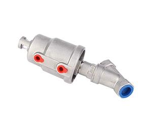 Akozon Servomoteur Vanne D'Angle 3/4in DN20 Acier Inoxydable Pneumatique | Filetage femelle, compatible vapeur, indicateur visuel de position de rotation à 360 °, conception de piston à faible usure