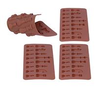 Akozon Silicone en Forme d'échecs, pour Gâteaux au Chocolat, Desserts, Cuisson Réutilisable, sans Danger pour les Aliments, Four et -ondes, Fournitures de Cuisson DIY, 4 Pièces