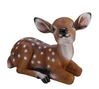 Akozon Simulacre de Cerf Sika pour Décoration de Jardin, Modèle en Résine | Résine, sûre et non toxique, 9,8 pouces, idéale pour une utilisation en extérieur