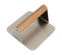 Akozon Smashed Burger Press Presse à Plaque Chauffante en Acier Inoxydable 304 avec Poignée en Bois Machine à Galettes Uniforme pour Hamburgers, Steaks, Sandwichs et Panini, Passe au Lave-Vaisselle