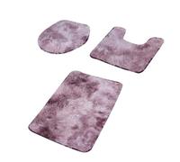 Akozon Tapis de Salle de Bain Antidérapant et Doux avec Couvercle de | Ensemble de tapis de bain en polyester lavable, parfait pour les salles de bains des maîtres et des invités