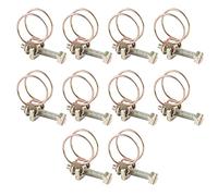Akozon Tuyau Clips,10 pièces Ajustable Collier de Serrage Inox Tuyau Clips pour famille Tuyau d'eau, réservoir de gaz, tube d'automobiles, etc (25-29mm)