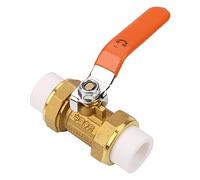 Akozon Vanne en Laiton 3/4 "Dn20 avec Raccord Chaud Double Ppr-vanne d'arrêt pour Conduites de Gaz, Usage Industriel et Domestique