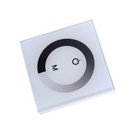 Akozon Variateur Mural à Panneau Tactile Monocanal, Contrôleur pour Bandes Lumineuses Led 12V-24V, Noir, luminosité, Faible Consommation d'énergie (WHITE)