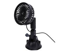 Akozon Ventilateur de Voiture à Ventouse USB, Rotation 360° Silencieux, | 3 Speed Settings, Portable Electric Fan for Truck Van SUV RV Boat, Finish, Secure Suction Mount