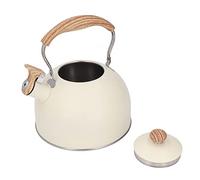 Akozon Whistling Kettle Acier Inoxydable 2,5L Poignée Ergonomique Théière | Acier inoxydable, Capacité 2,5 L, Poignée ergonomique, Design sifflant, Couleur beige esthétique