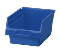 Akro-Mils 30080 12-Inch L by 8-Inch W by 6-Inch H Clear ShelfMax Plastic Nesting Shelf Bin Box, 8-Pack, 30080BLUE