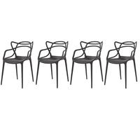 Aktion Masters Chaise 4-er Set Kartell Noir - 8058967157789