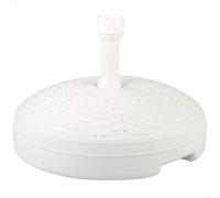 Aktive 61131 - Pied de parasol de terrasse extérieur circulaire blanc | Résistant à l'eau et au soleil | Il dispose d'un réservoir d'eau ou de sable | Base de parasol durable et stable
