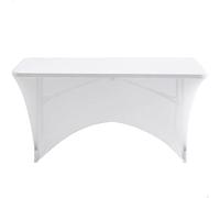 Aktive 61545 - Housse de table de jardin blanche - Protection élastique - 120 x 61 x 76 cm - Housse de meubles de jardin résistante avec fermeture renforcée - Housse pour meubles de jardin